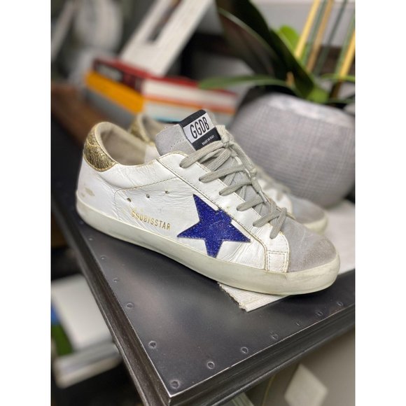 (Sold) Golden Goose Superstar Sneakers White Gold - Picture 8 of 14